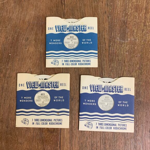 View Master slide reels Woody the Woodpecker Andy Panda Chilly Willy the Penguin - Picture 1 of 8